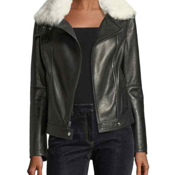 Theory Pomono B Wilmore Bonded Lamb Leather Jacket, Medium - Picture 1 of 8